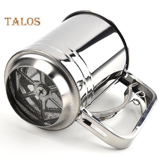 Tamis à farine ergonomique, filtre à farine, poignée confortable, presse à main pratique, filtre à sucre en poudre, outil de boulangerie