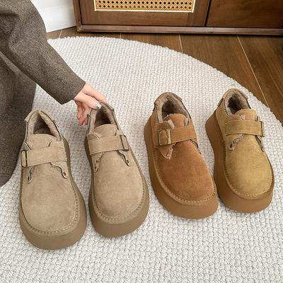 Thick-soled Velvet Shoes Women's New Autumn and Winter Fluffy Cotton Shoes Snow Boots