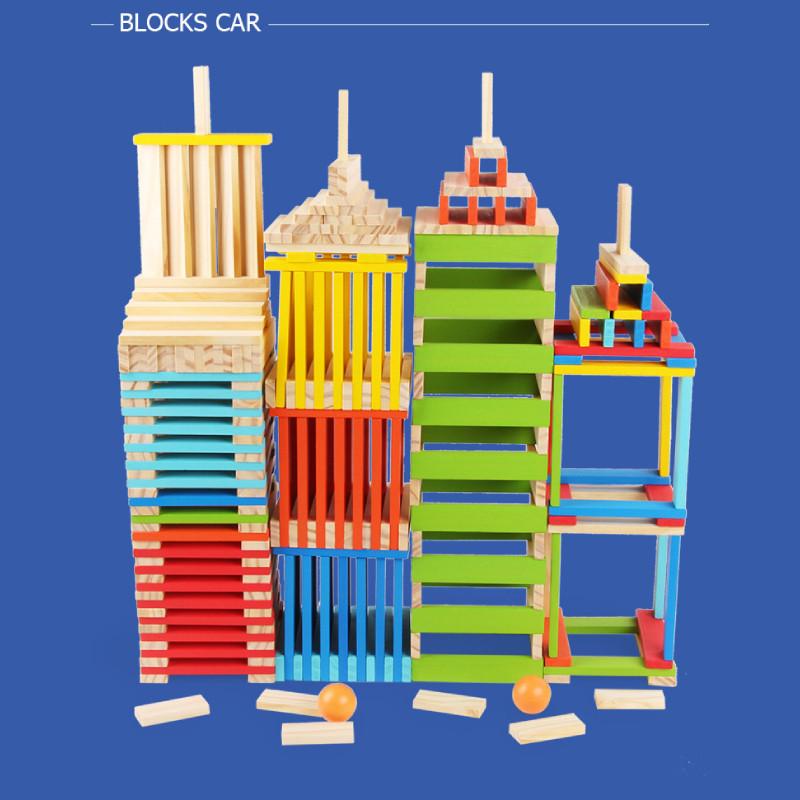 Wooden Strip Building Block Set Children Puzzle Set For Kids Ages 1 To 6