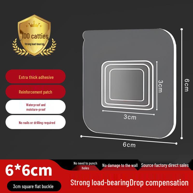 Seamless No-Drill Adhesive Interlocking Hooks for Bathroom & Kitchen - Strong, Transparent, Multifunctional Hooks