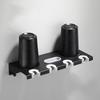 Bathroom Electric Toothbrush Rack Black/Nickel Wall Hanging Toilet Toothbrush Holder With Cup With Hook Bathroom Accessories