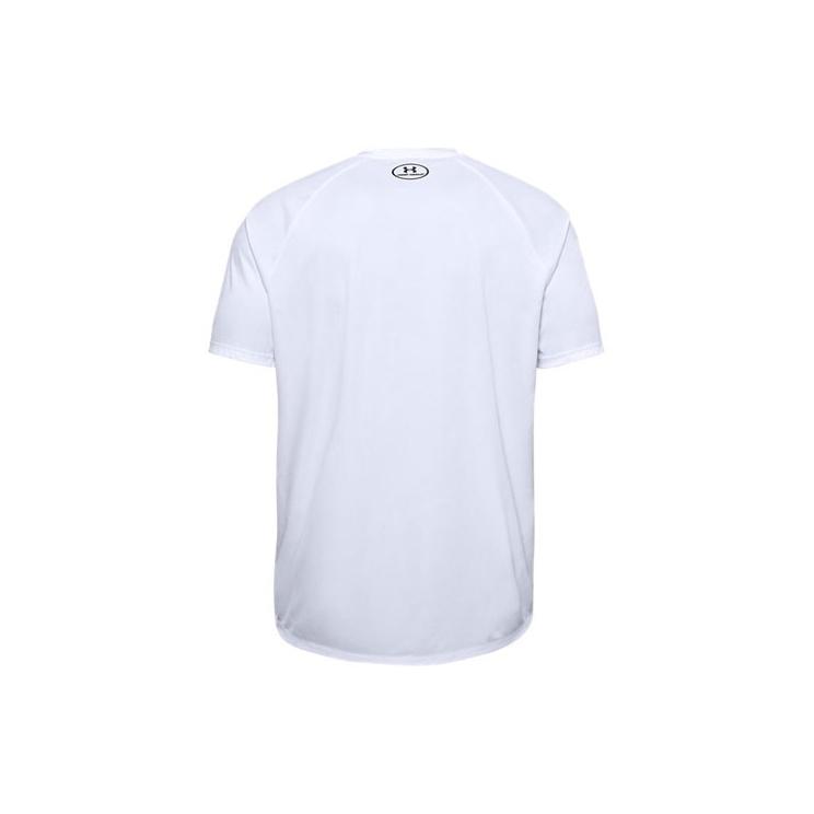 Under Armour Logo Print Solid Color Loose Fit T-Shirt Men tops White 1357234-100