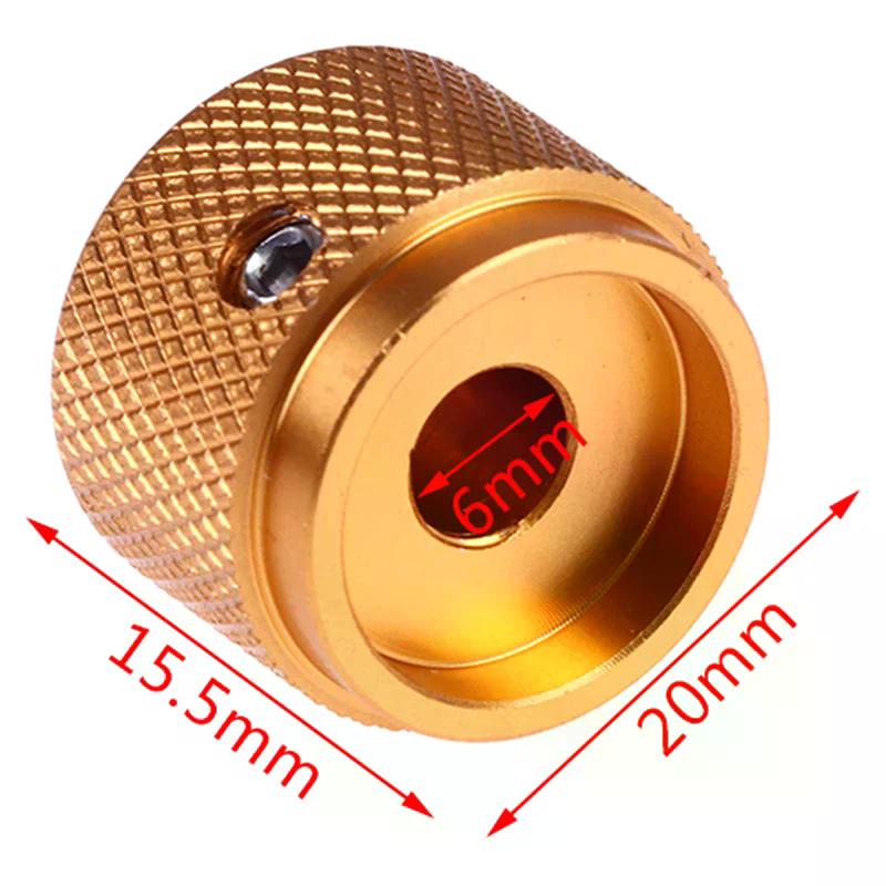 Boutons de commutateur de volume de potentiomètre d'encodeur rotatif en aluminium usiné en métal massif Bouton de contrôle de volume d'amplificateur