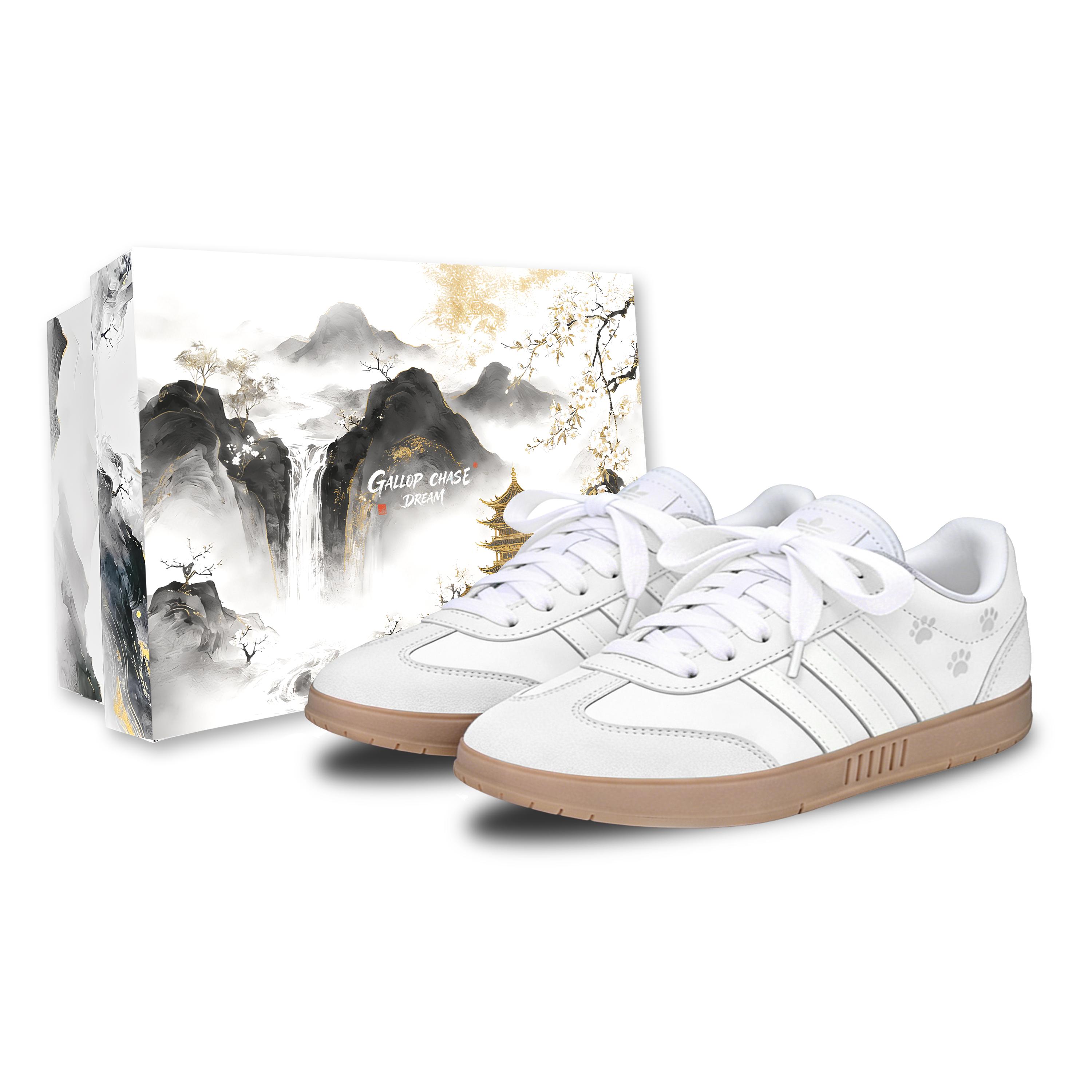 

Adidas GRADAS Illusion, Cat Paw Journal, Special Packaging Low top Skateboard Shoes Unisex White IE9044(Team257-DBOX) 36