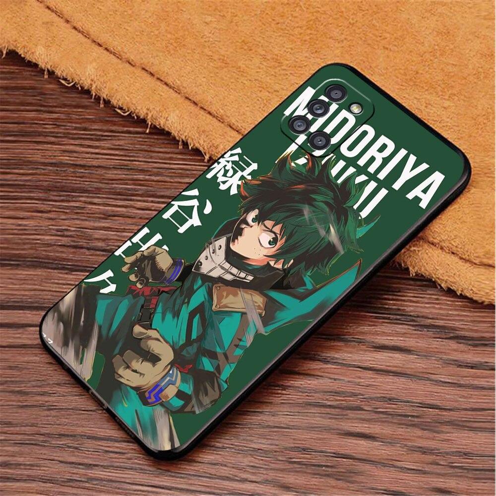 Boku no Hero Academia Black Smartphone For Samsung A41 A52 A31 A12 A72 A71 A02s A21s A51 A32 4G A73 A53 A03s A33 Celular Case