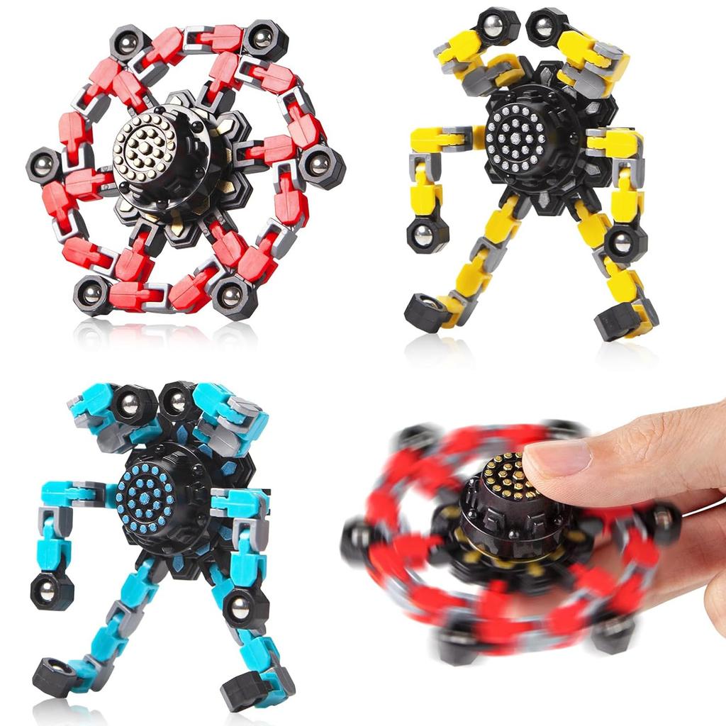 Fidget Spinner Verwandlungsfähig für Kinder und Erwachsene Stressabbau Sensorisches Spielzeug für Jungen und Mädchen Fingerkreisel Dekompressionsspielzeug