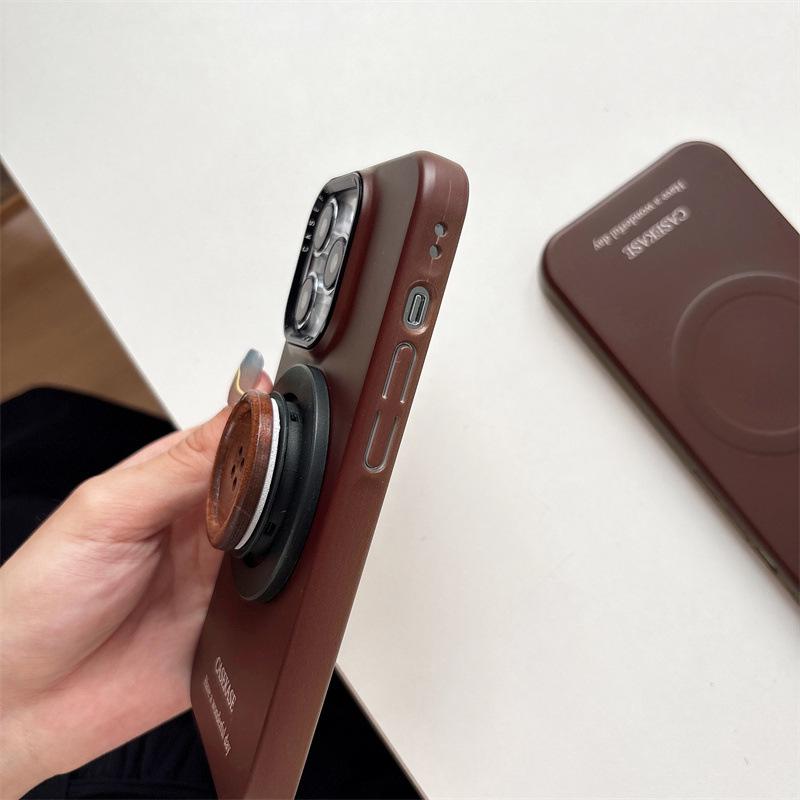 Maillard Braun Magnetischer Ständer für iPhone 17/16 Pro Max/15/14 Hülle - Minimalistisches Design