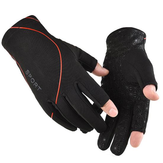 

Unisex Soft Anti-slip Elastic Open Mitten Gloves Outdoor Skiing Fingers Writing