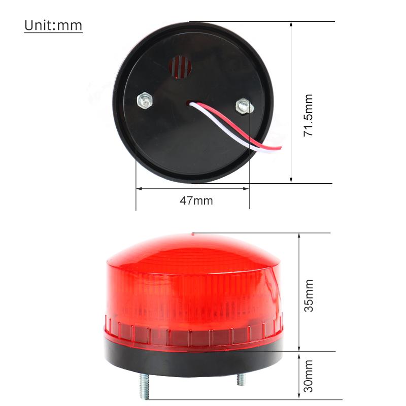 LTE-5061 12V 24V 220V LED Indicator Light Lamp Small Flashing Security Alarm Strobe Signal Warning Light