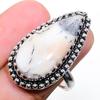 Dendritopal Edelstein Handgefertigter 925 Sterlingsilber Schmuck Ring Größe 7