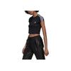 Adidas Originals Solid Stripe Logo Crew Neck Short Sleeve T-Shirt Women Tops Black HM4710