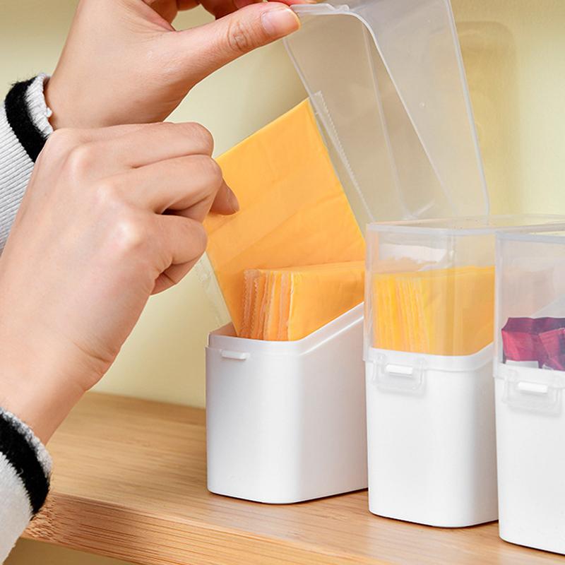 Pojemnik do przechowywania żywności Pojemnik na saszetki z przyprawami do sera Etui Lodówka Plastikowy Przezroczysty Organizer Pudełko do przechowywania próbek kosmetycznych