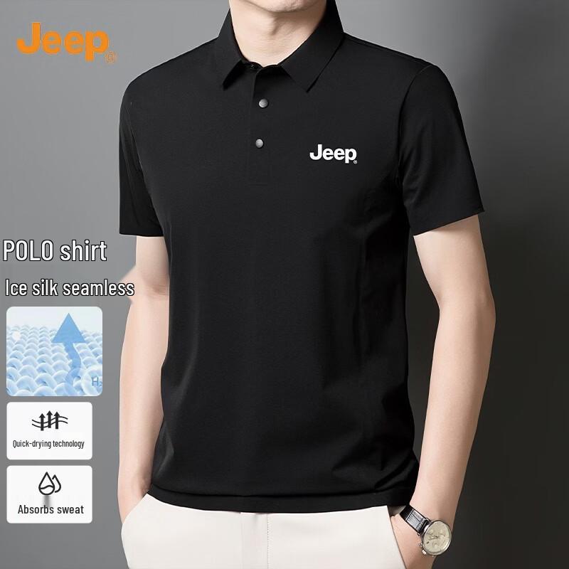 JEEP Men s Ice Silk Quick-Dry Polo Shirt 3XL