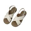 Open-toed Roman shoes women's 2025 new summer versatile soft-soled flat-soled thin cross-strap non-slip beach sandals women
