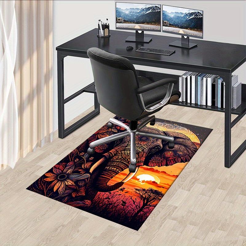 1pc. Ethnic Elephant Mandala Rug Home Decorative Carpet Office Chair Cover Outdoor Mat Gift for Living Room Bedroom Yoga Studio