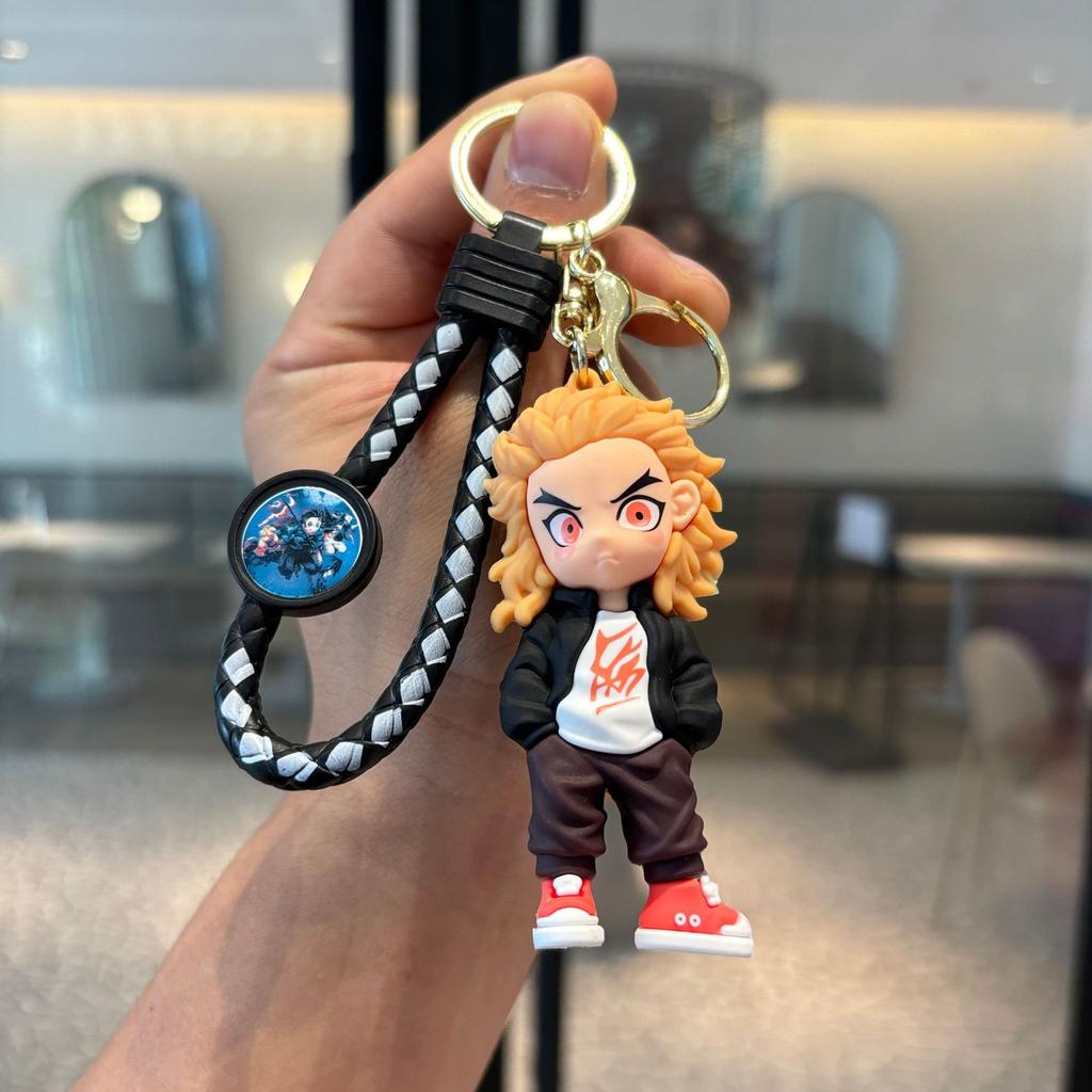 New Demon Slayer Kimetsu No Yaiba Blade of Ghost Keychain Cute Bag Pendant Car Key Chain Ring Fans Gift Jewelry Accessories Doll