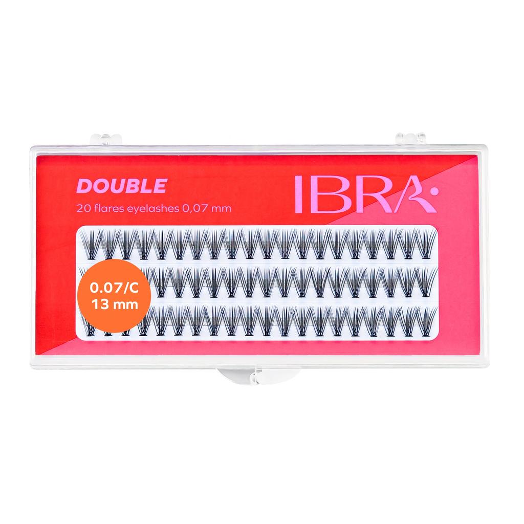 Double 13mm IBRA Makeup Eyelash Tufts