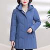 Middle Age Women's Puffer Jackets Winter Vintage Parkas Hooded Plus Size Elegant Thick Warm Down Coats Woman Outerwears