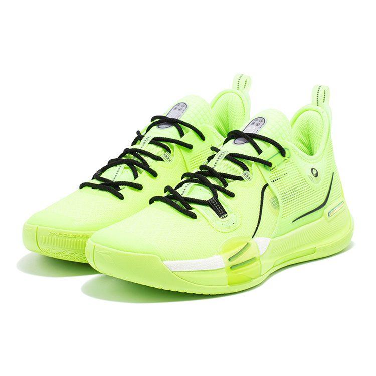 361 Burning War Cushioning Slip Resistant Abrasion Resistant Low Top Basketball Shoes Men's Green Black 572331103-3