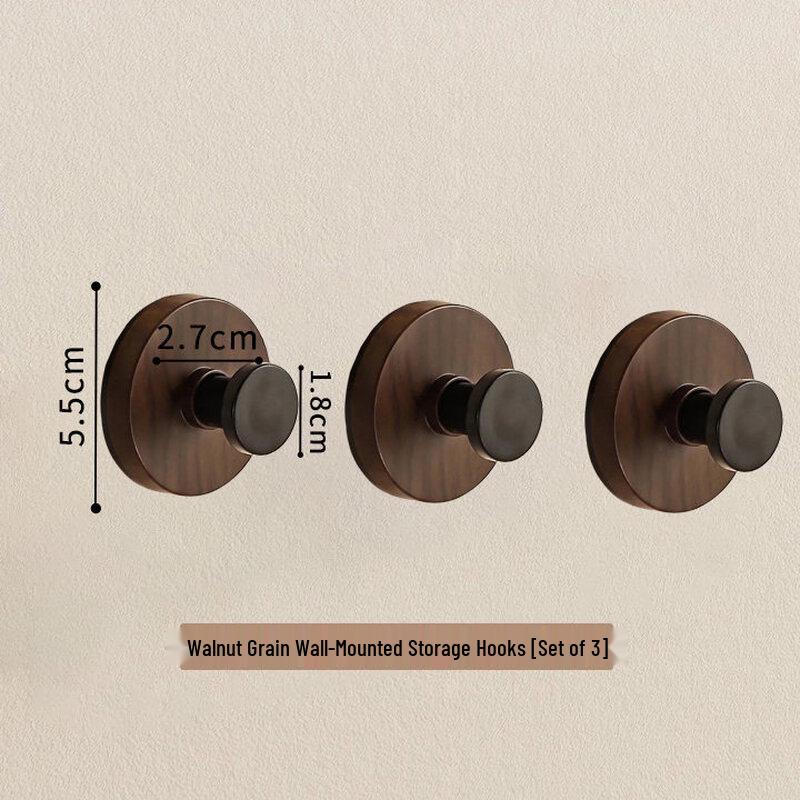 LIEI Walnut Wood Grain Suction Hook