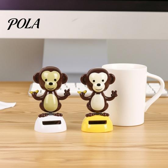 Banana Holding Monkey Figure Solar Car Ornaments, Shaking Head Toy, Toy Figure, Dashboard Swinging Interior Decoration Ornaments