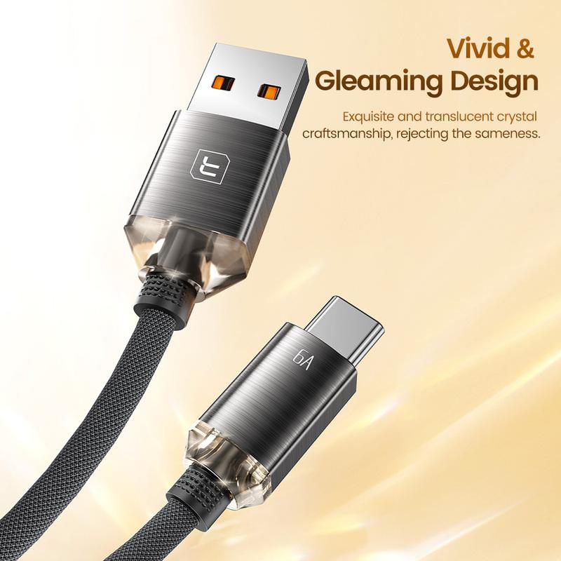 Toocki 6A USB Type C Cable Fast Charging Charger Cable USB A To Usb C For iPhone 15 Samsung Xiaomi Huawei Oppo Oneplus Data Cord