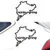 Reflective Car Stickers Car Decoration Stickers Nurburgring Map Graffiti Car Body Stickers Car Triangle Window Stiickers