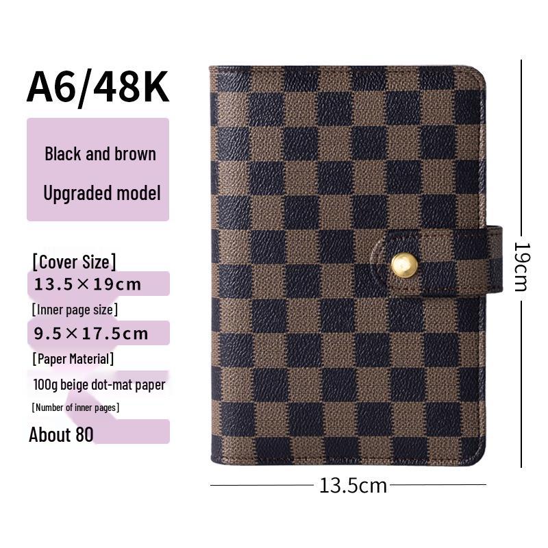 

Кожаный блокнот-биндер формата A6/A7 с сетчатым узором и логотипом на заказ.