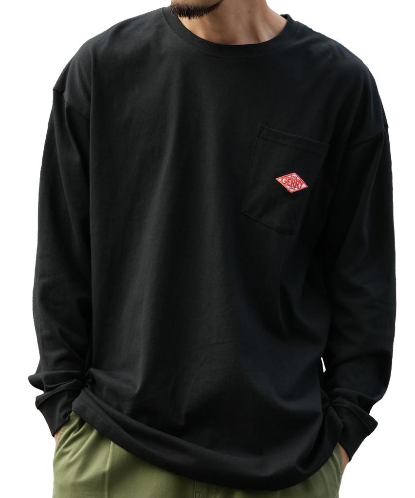[GERRY] Custom Diamond Patch Long Sleeve Pocket T-Shirt