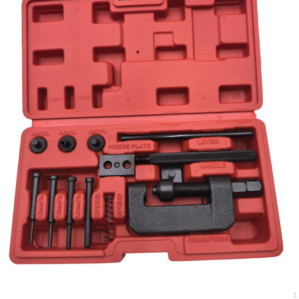 Chain Breaker Set HeavyDuty Removal Tool Interchangeable for Mechanics, Motorcyclists, Garage,
