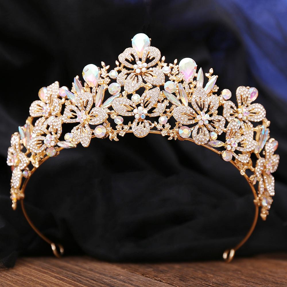 2026 Leaf Rhinestone Crown Headpiece Bridal High Atmospheric Wedding Dress Accessories Princess Hair Crown