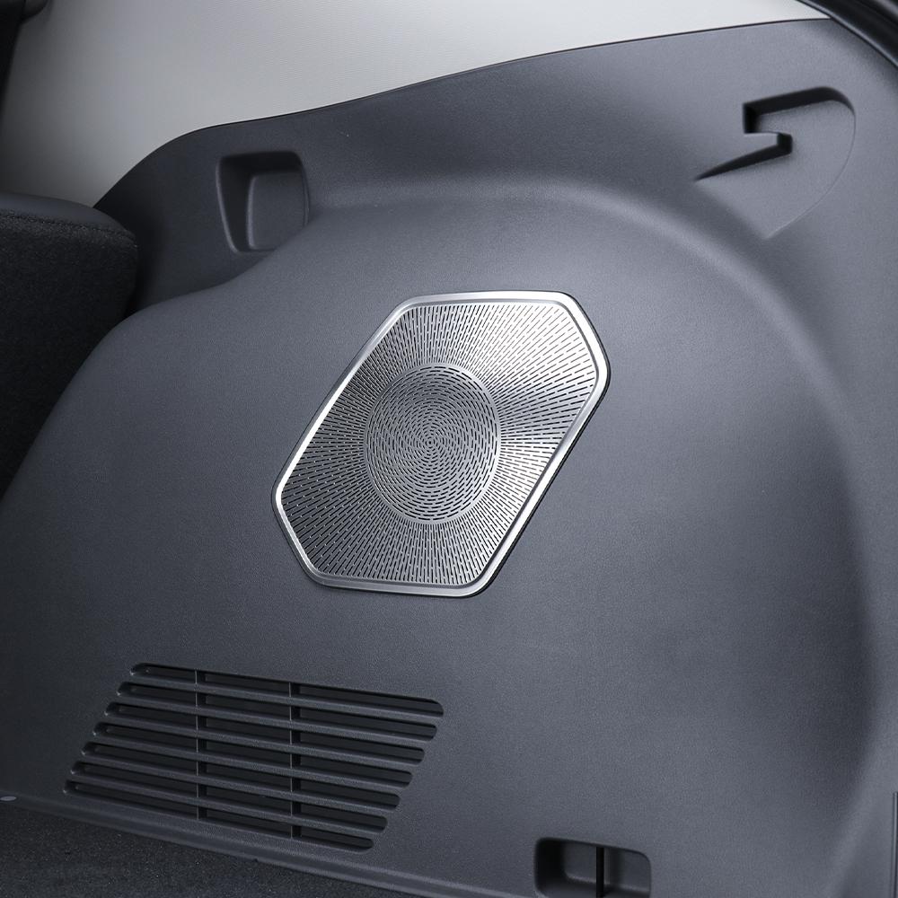 For KIA EV3 2024 2025 2026 Left-Hand Drive Car 3-Row Speaker Cover Stainless Steel Material Silver/Black Interior Accessories