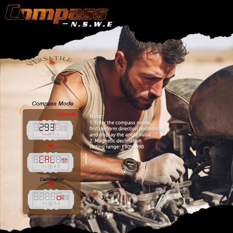NORTH EDGE MARS Pro Men's Sports Digital Watch Military Army Carbon Fiber Case Watches Altimeter Barometer Compass Waterproo 50M