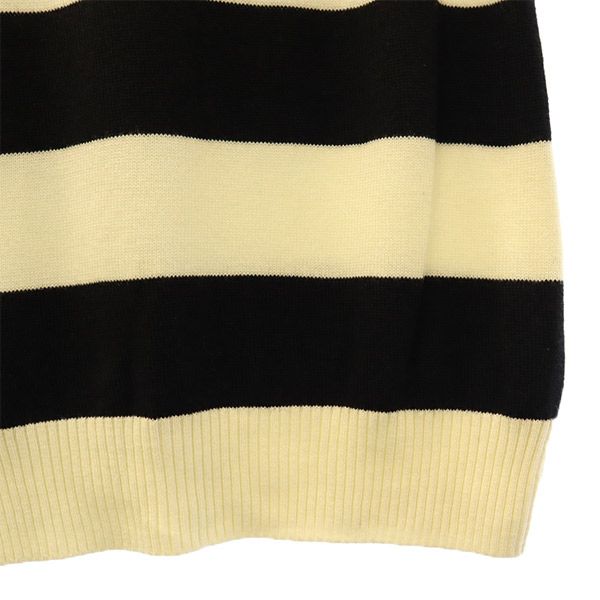 Lacoste Wool Blend Border Pattern Long Sleeve Sweater 44 Knit Women Used