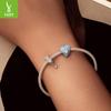 Diy Bracelet Accessories Light Luxury Love Planet Beaded Charm S925 Sterling Silver Beads