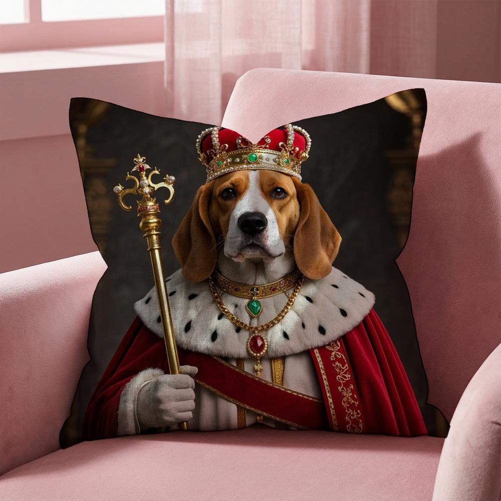 Beagle Dog Cushion Cover Multi-Scene Pillow Cover for Home & Car - Reversible, Soft & Durable for Daily Use