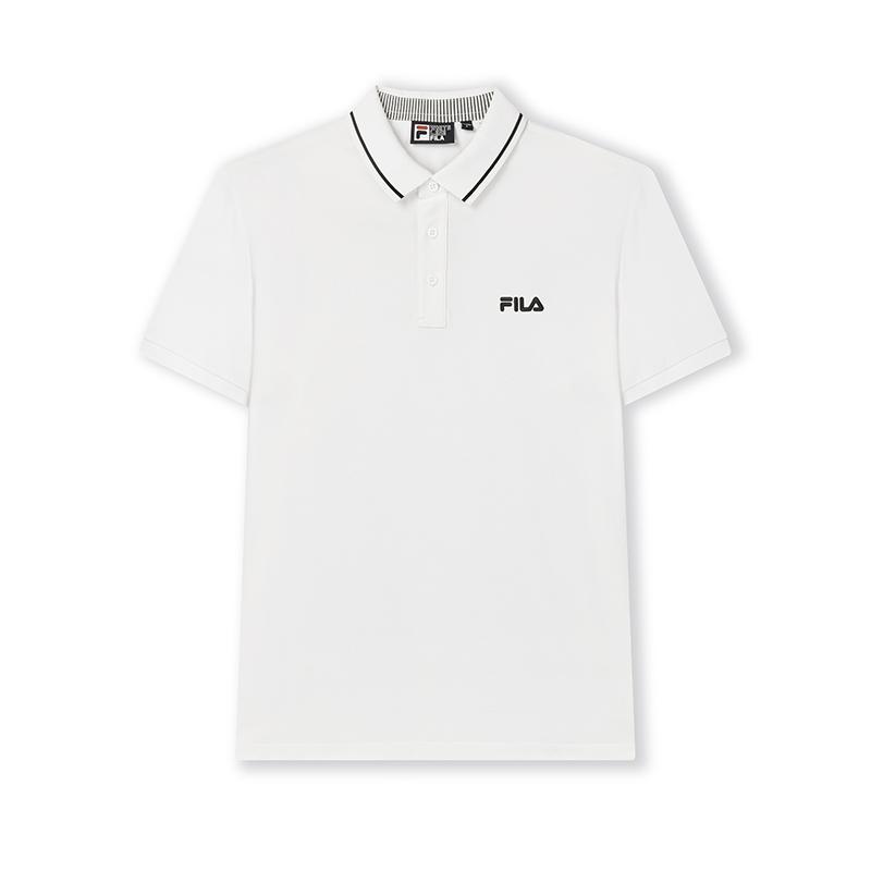 New FILA Polo Shirt Men's Standard White F11M448105FWT