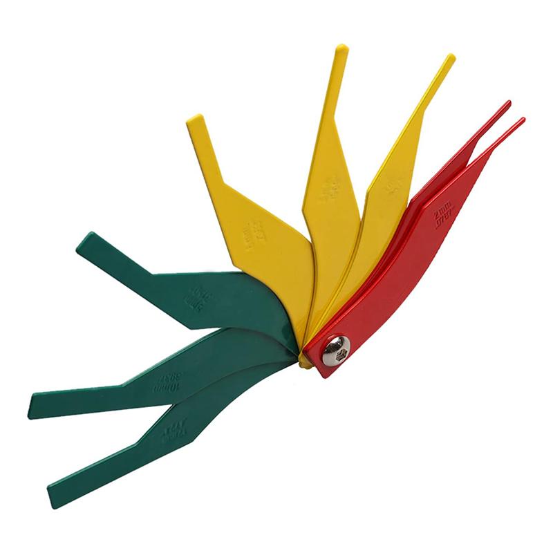 A90Q-Brake Lining Thickness Gauge, Steel Automotive Brake Pad Measuring Tool, Disc And Drum Brake Lining Gauge Set