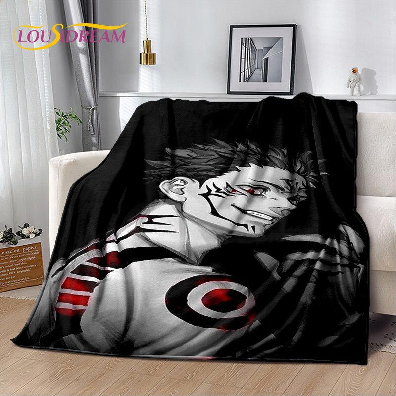 Jujutsu Kaisen Anime Cartoon Soft Plush Blanket,Flannel Blanket Throw Blanket for Living Room Bedroom Bed Sofa Picnic Cover Kids