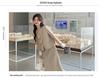 Khaki Chinese Style Women's Autumn 2026 Frog Button Top & Skirt Set