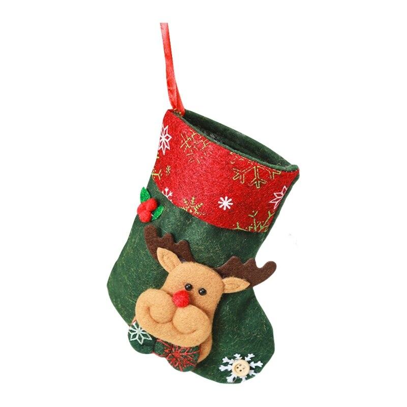 Christmas Tree Ornaments Funny Unique Small Christmas Tree Ornaments Red Plaid Christmas Stockings with Santa Snowman Elk