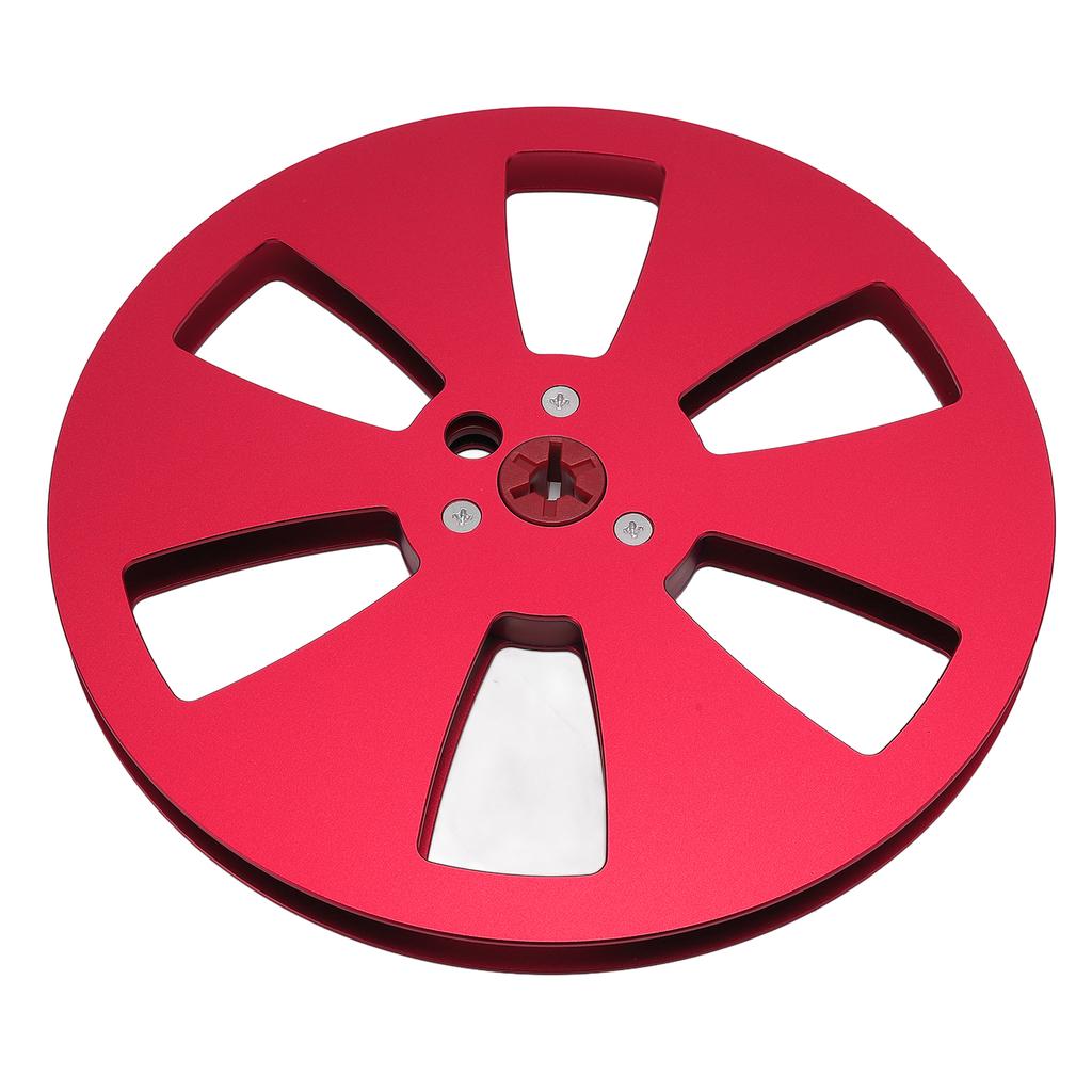 14 7 Inch Empty Tape Reel Aluminum Alloy Recording Takeup Reel with 6 Hole for Reel To Reel Tape