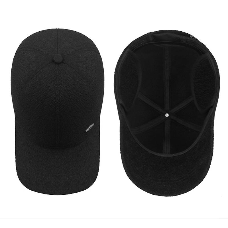 Winter Men Coldproof Ear Protection Baseball Cotton Cap Thick Warm Cap Cycling Middle-Aged Cap