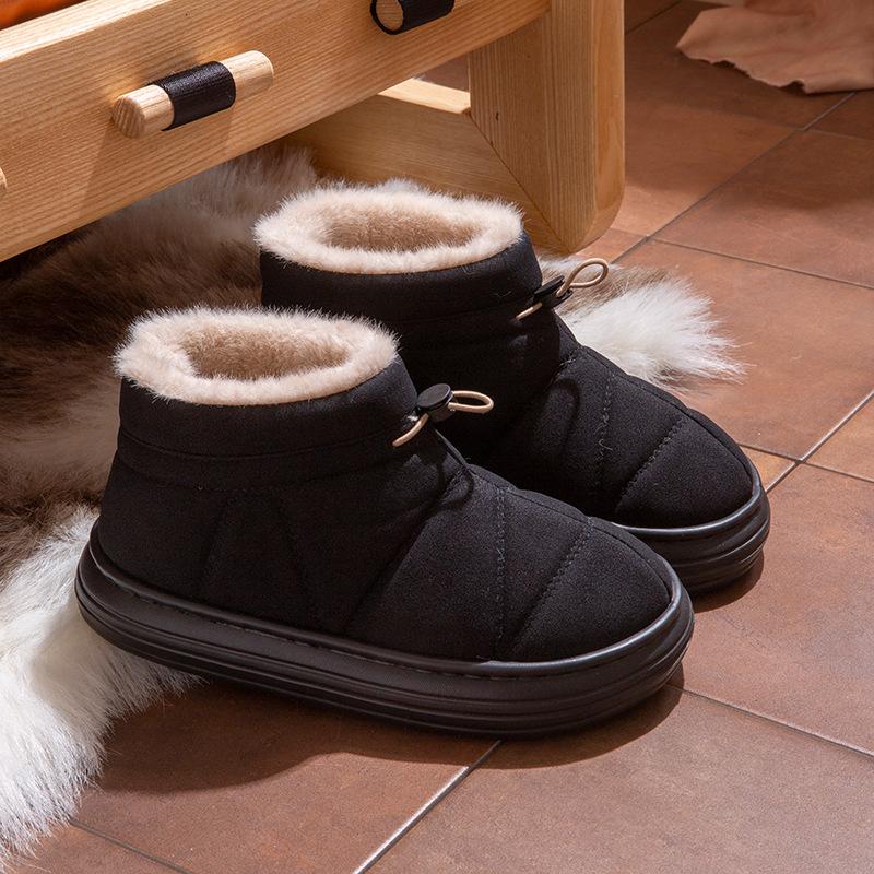 Warm Fate Cixi cotton shoes wear piled and thickened winter snow boots bundle lazy cotton shoes