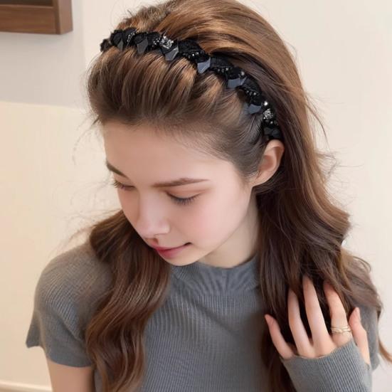 1/2/3Pcs Faux Pearl Headband Single/Triple Layer Women Hair Hoop Weddings Parties Headpiece Bridal Hair Accessory