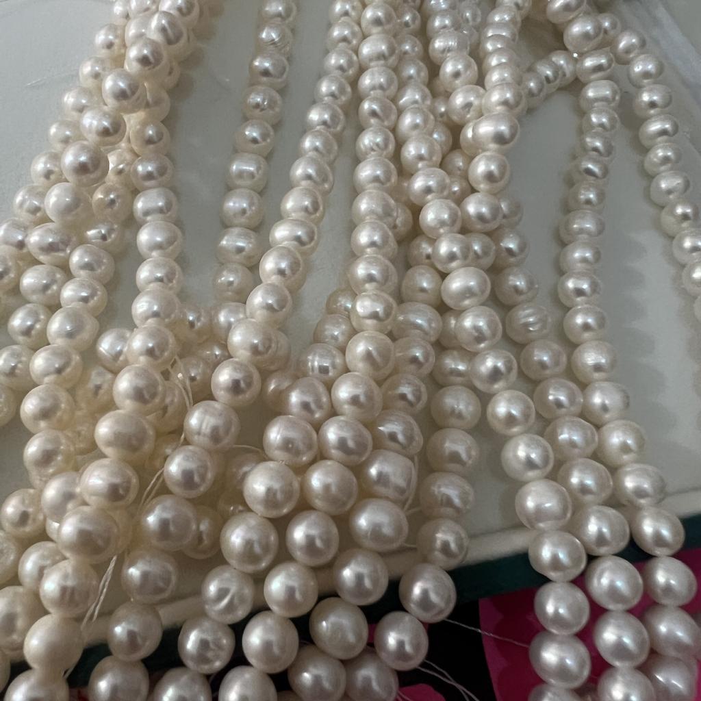 1Strand White Pearl 2-10mm For Jewelry Making DIY Necklace Bracelet Earrings Accessory Support Dropshipping