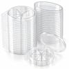 Round Candle Melt Trays Wax Melt Clamshell, Clear PET Plastic Package of 50 Forms with a Built-In 6-Cavity Format for Shaping Individual Candle Melts