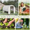Walk-in Polytunnel Greenhouse Green House with Roll-up Sidewalls, UV-resistant PE Cover, 3 X 2 X 2m, White