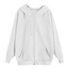 Women's Hooded Sweatshirts Autumn New Lazy Style Casual Loose Zipper Women's Sweatshirts Jackets Fashion Solid Color Streetwear Female Hooded Coats