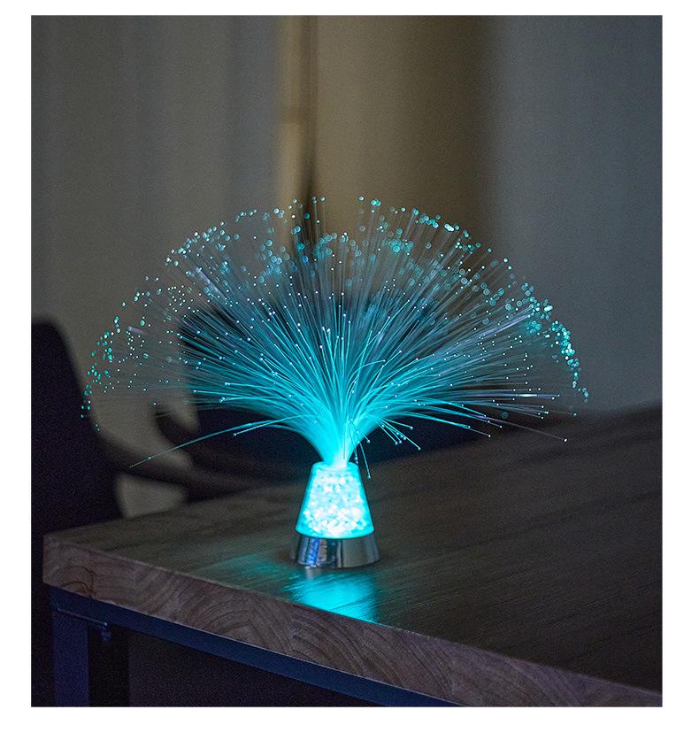 Colorful Fiber Optic Starry Night Bedside Lamp for Bedroom Ambiance